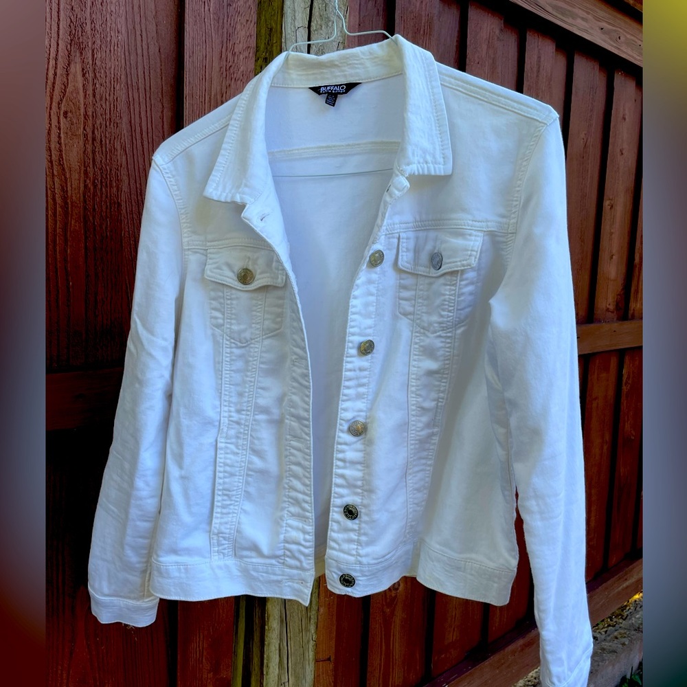 White Denim Jacket by Buffalo - Large